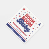 Boom Boom Baby 4. Juli Patriotic Baby Dusche Serviette (Ecke)