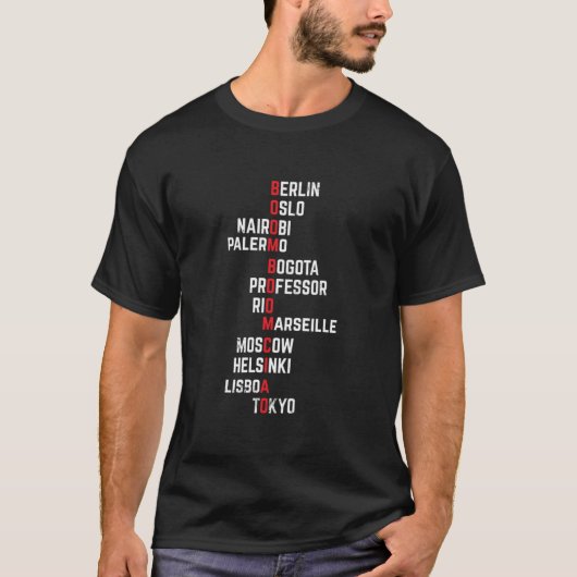 Boom boom Ciao Money Heist Funny Acronim Classic T T-Shirt (Vorderseite)