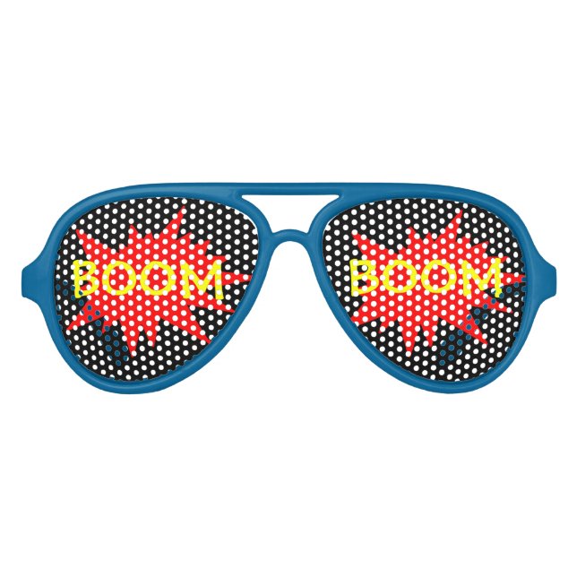 Boom Boom Funny Party Comic Brille Partybrille (Vorderseite)
