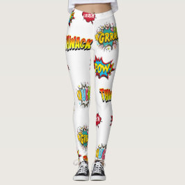 Boom Boom Pow Comic Expressions Leggings