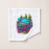 Boom-Box Badhandtuch Set (Waschlappen)
