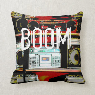 Boom Box Boombox Retro 1980er 80er Bunt Vintage Kissen