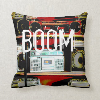 Boom Box Boombox Retro 1980er 80er farbenfroh Vint Kissen