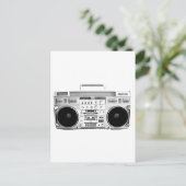 Boom Box Ghetto Blaster 80er 70er Kassettenplayer Postkarte (Stehend Vorderseite)