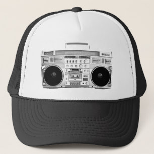Boom Box Ghetto Blaster 80er 70er Kassettenplayer Truckerkappe