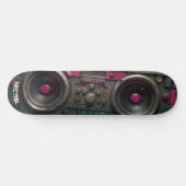 Boom Box Grunge Art Skateboard (Horizontal)