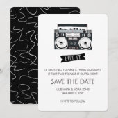 Boom Box Hochzeit - Termin vormerken Save The Date (Vorne/Hinten)