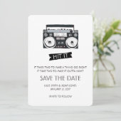 Boom Box Hochzeit - Termin vormerken Save The Date (Stehend Vorderseite)