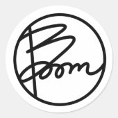 Boom Buchcover-Aufkleber Runder Aufkleber (Vorderseite)