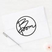 Boom Buchcover-Aufkleber Runder Aufkleber (Umschlag)