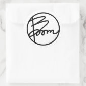 Boom Buchcover-Aufkleber Runder Aufkleber (Tasche)