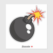 Boom! Cartoon-Bombenkleber Aufkleber (Blatt)