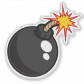 Boom! Cartoon-Bombenkleber Aufkleber (Vorderseite)