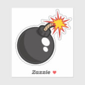 Boom! Cartoon-Bombenkleber Aufkleber (Blatt)