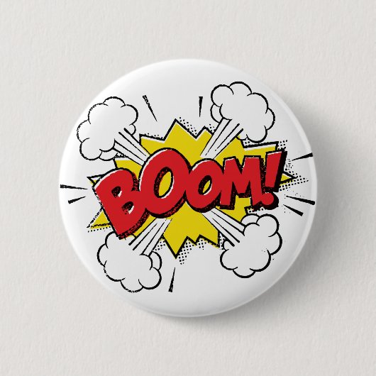 Boom Cartoon-Design Button (Vorderseite)