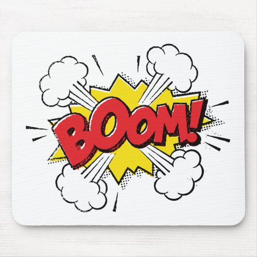 Boom Cartoon-Design Mousepad (Vorne)