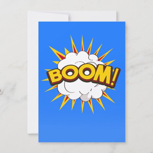 Boom! Cartoon-Explosion Einladung (Rückseite)