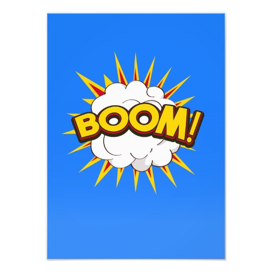 Boom! Cartoon-Explosion Fotodruck (Vorne)