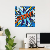 BOOM Comic Pop Kunst, Dichtung und Musik Poster (Heimbüro)