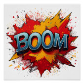 Boom Comic Sound Effect - Fett und spielerisch Po Poster (Vorderseite)