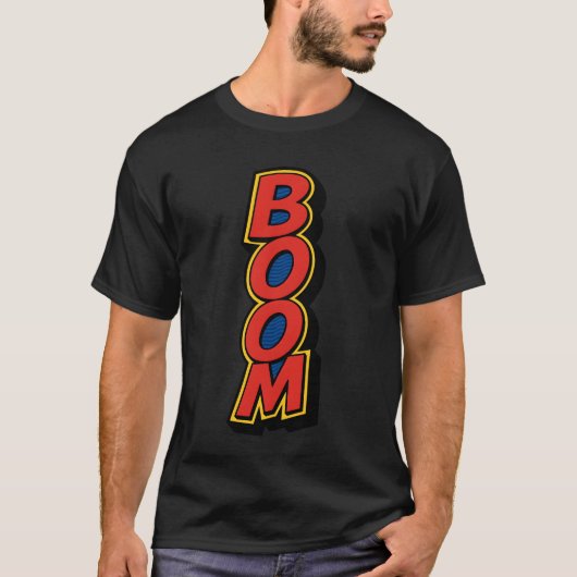 BOOM-Comic-Style-Typografie T-Shirt (Vorderseite)