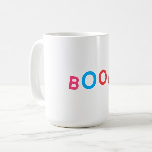 BOOM! Comic Typography Kaffeetasse (Vorderseite Links)