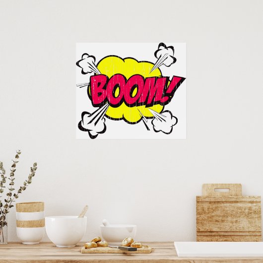 Boom Comic Word Poster (Küche)