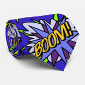 BOOM Cool Fun Comic Book Superhero Krawatte (Gerollt)