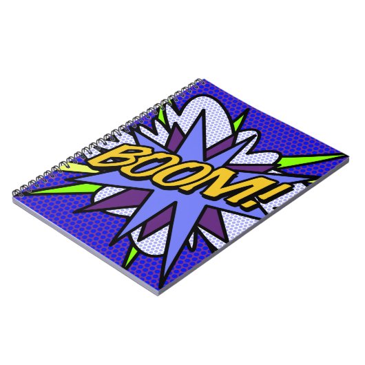 BOOM Cool Fun Retro Comic Book Notizblock (Linke Seite)