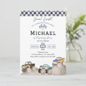 Boom Crash Monster Truck Bash Invite Einladung (Stehend Vorderseite)