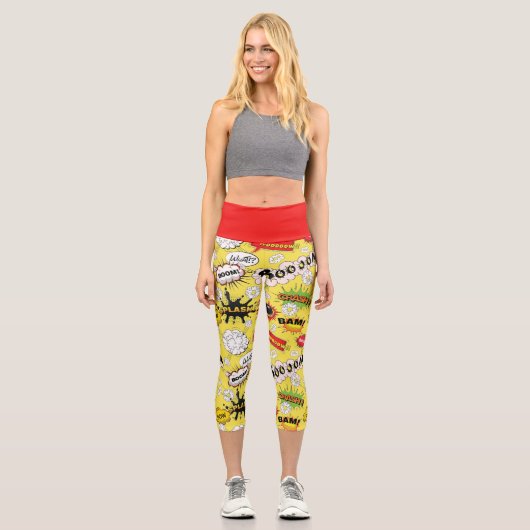 Boom, Crash und Splash Capri Leggings (Vorderseite)