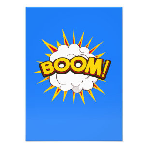 Boom! Explosion des Cartoon Fotodruck