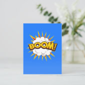 Boom! Explosion des Cartoon Postkarte (Stehend Vorderseite)