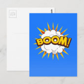 Boom! Explosion des Cartoon Postkarte (Vorne/Hinten)