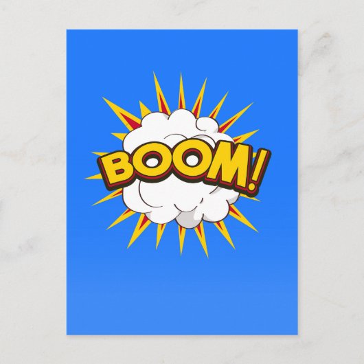 Boom! Explosion des Cartoon Postkarte (Vorderseite)