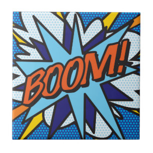 BOOM Fun Retro Comic Buch Pop Fliese