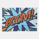 BOOM Fun Retro Comic Pop Kunst, Dichtung und Musik Geschirrtuch (Horizontal)
