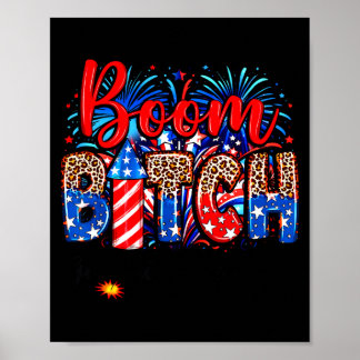 Boom geh aus dem Weg USA 4. Juli Feuerwerk Boo Poster