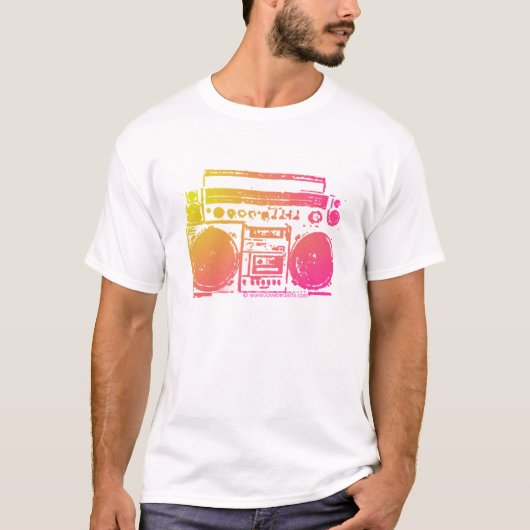 Boom-Ghettoblaster T-Shirt (Vorderseite)