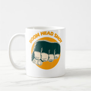 Boom Head Shot Faust Mma Kampf Jiu-Jitsu Muay Thai Kaffeetasse