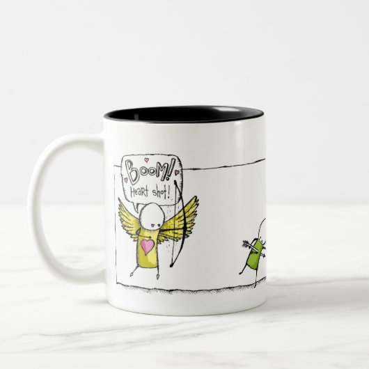 BOOM! Herzschlag. Zweifarbige Tasse (Links)