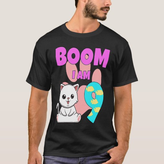 Boom Im 9 Katze T-Shirt (Vorderseite)