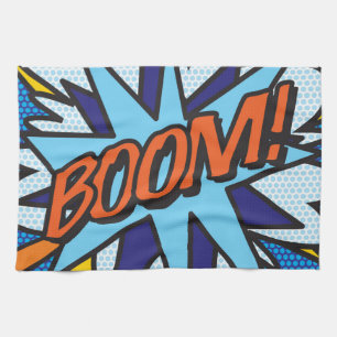 BOOM Lustige Retro-Comic-Book-Pop-Art Geschirrtuch