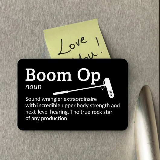 Boom Op Definition - Crew 4" x 6" Flex Magnet