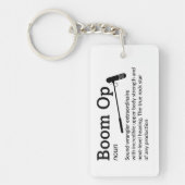 Boom Op Definition - Funny Film Crew Schlüsselanhänger (Vorderseite)