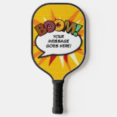 BOOM Personalisierte Sprechblase Funny Cool Pickleball Schläger (Rückseite)