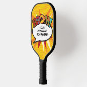 BOOM Personalisierte Sprechblase Funny Cool Pickleball Schläger (Links)
