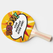 BOOM Personalisierte Sprechblase Funny Cool Tischtennis Schläger (Seitenansicht)
