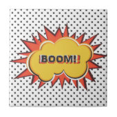 Boom Pop Art Comic Buch Explosion Cartoon Fliese (Vorderseite)