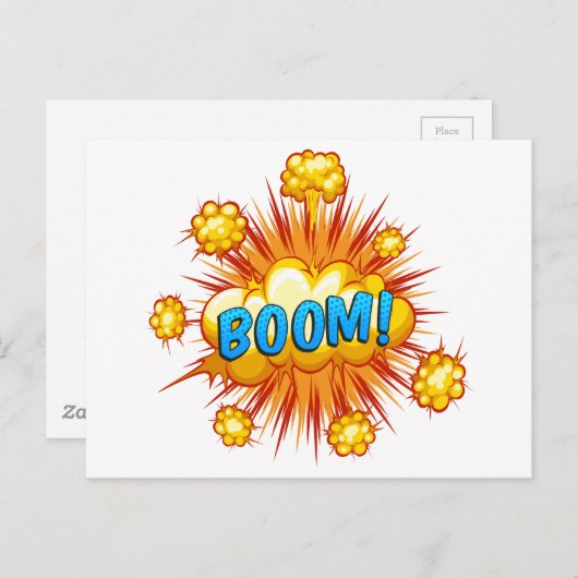 Boom Postkarte (Vorne/Hinten)